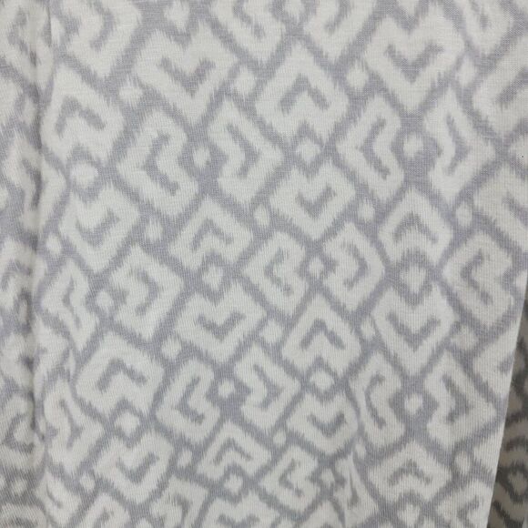 Max Studio Jersey Knit Skirt S Gray Geometric Pattern Stretch Skater Mini - Picture 2 of 9